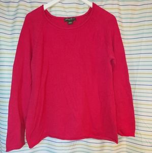 Eddie Bauer Pink Knit Sweater Long Sleeve Rounded Neck